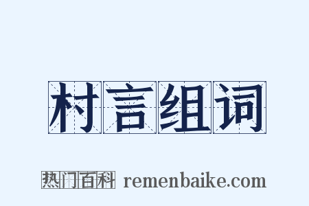 村言组词是什么意思的图片